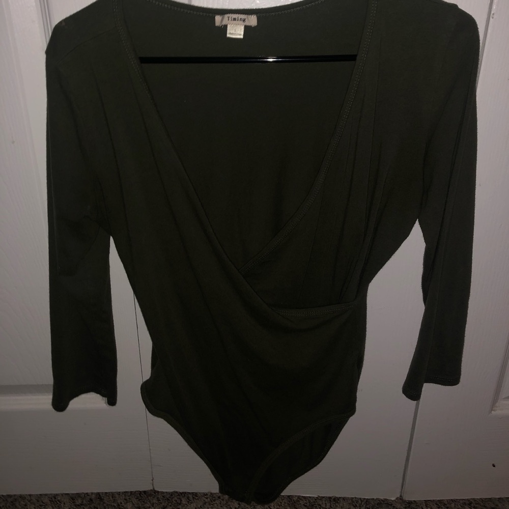 Olive green body suit